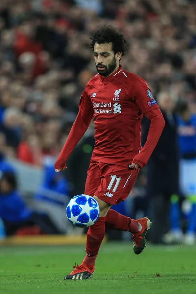 11 Aralık 2018, Anfield, Liverpool, İngiltere; UEFA Şampiyonlar Ligi, Liverpool v Napoli; Liverpool 'dan Muhammed Salah (11)