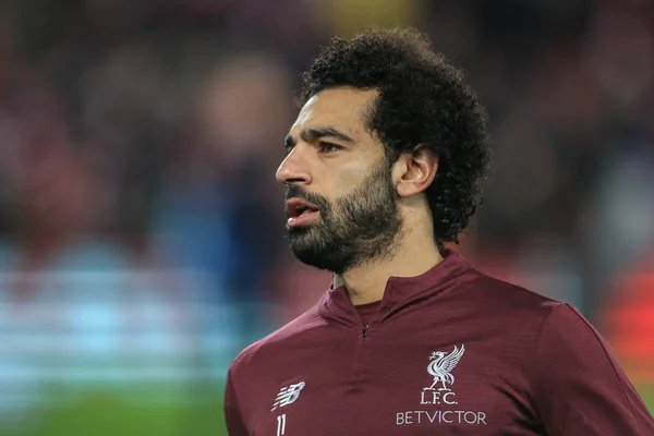 2018 Anfield Liverpool England Uefa Liverpool Napoli Mohamed Salah Liverpool — 스톡 사진