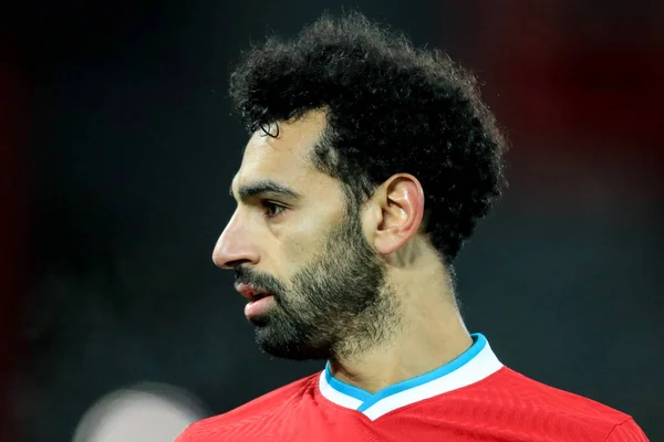 Maç Sırasında Liverpool Mohamed Salah — Stok fotoğraf