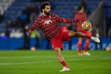 Maç öncesi ısınma sırasında Liverpool 'lu Mohamed Salah # 11