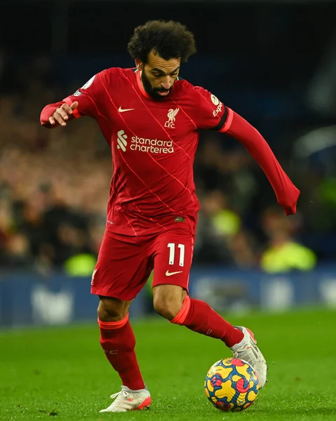 Mohamed Salah Liverpoolu Dělá Přestávku Míčem — Stock fotografie