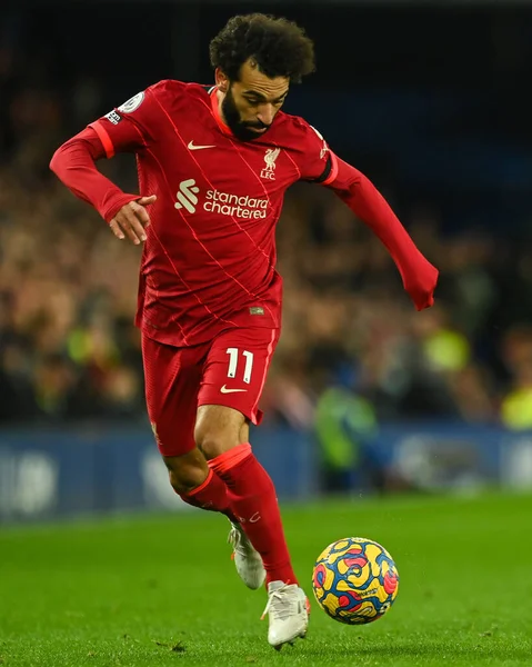 Mohamed Salah Van Liverpool Breekt Met Bal — Stockfoto