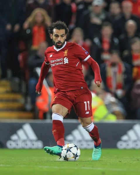 24 Nisan 2018, Anfield, Liverpool, İngiltere; UAFA Şampiyonlar Ligi Yarı Finali, ilk ayak, Liverpool - Roma; Liverpool 'dan Muhammed Salah