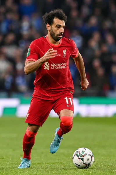 Mohamed Salah Van Liverpool Breekt Met Bal — Stockfoto