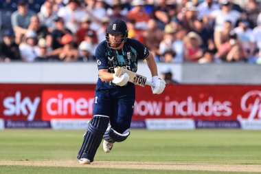 Jonny Bairstow of England makes a run during the game