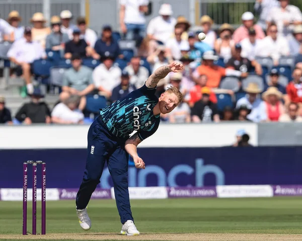 Ben Stokes Van Engeland Levert Bal — Stockfoto