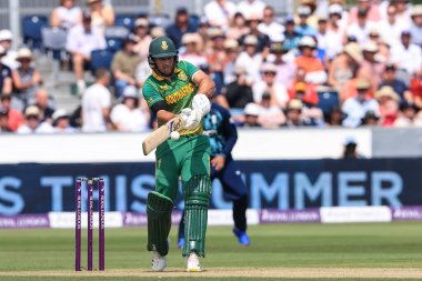 Janneman Malan of South Africa hits a four (4)