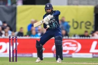 İngiliz Adil Rashid oyun sırasında eylem halinde