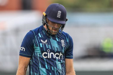 İngiltere 'den kederli bir David Willey, Güney Afrikalı Heinrich Klaasen tarafından yakalandıktan sonra sahadan ayrıldı.