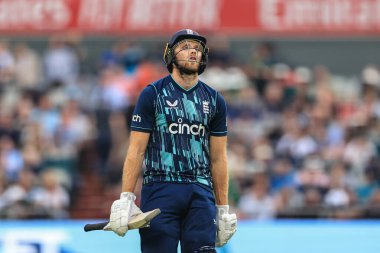 İngiliz David Willey, Güney Afrikalı Heinrich Klaasen tarafından yakalanırken gökyüzüne bakıyor.