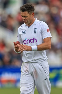 Maç sırasında İngiltere 'den James Anderson