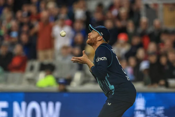 David Willey England Looks Sky Hes Caught Out Heinrich Klaasen — Foto Stock