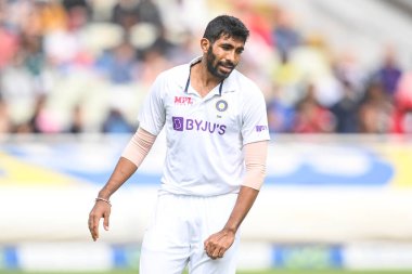 Jasprit Bumrah of India prepares to bowl