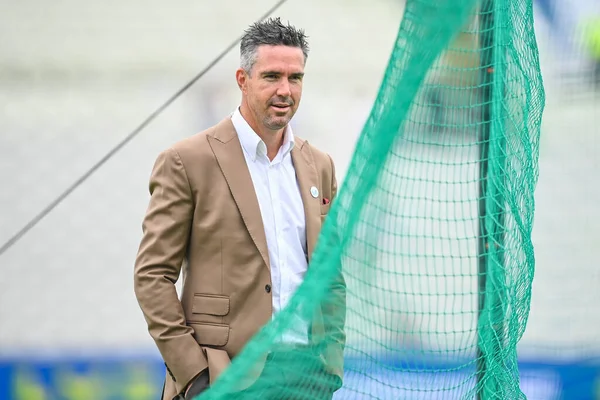 Former England Player Kevin Pietersen Watches Joe Root England Batting —  Fotos de Stock
