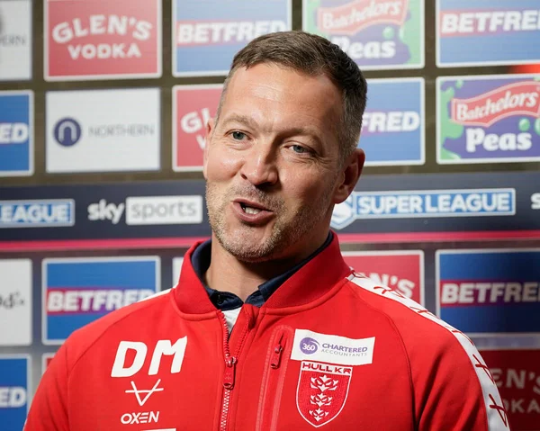 Danny Mcguire Head Coach Hull Interviewed Sky Sports Game — ストック写真