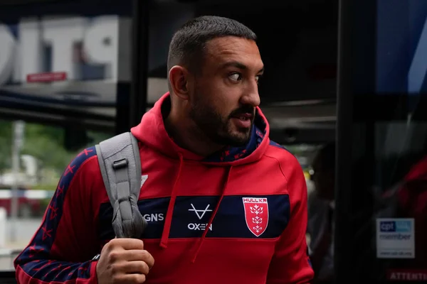 Elliot Minchella Hull Arrives Jjb Stadium — Fotografia de Stock