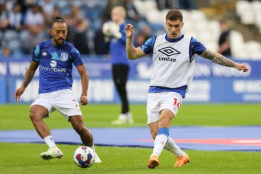 Josh Ruffels #14 of Huddersfield Town during the warm up 