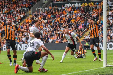Andreas Weimann #14 of Bristol City celebrates his goal to make it 0-1