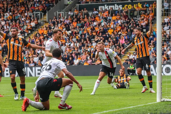 Andreas Weimann Bristol City Celebrates His Goal Make — Zdjęcie stockowe