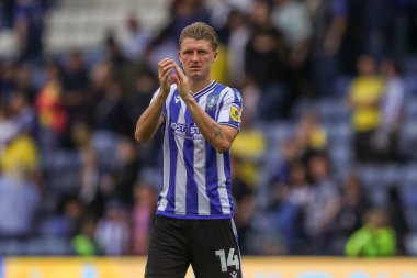 George Byers #14 of Sheffield Wednesday applauds the fans after the game