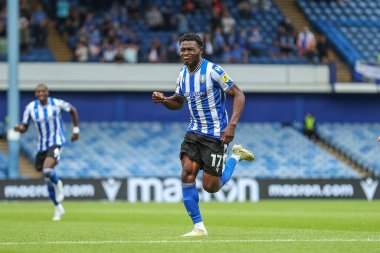 Fisayo Dele-Bashiru #17 of Sheffield Wednesday celebrates his goal to make it 2-1