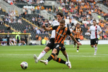 Greg Docherty #8 of Hull City shoots at goal 