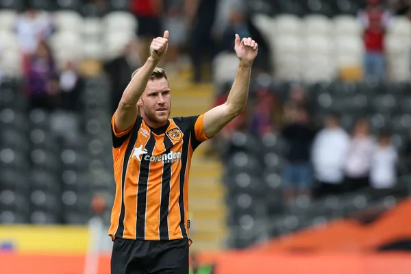 Callum Elder Hull City Celebrates Win Final Whistle — Zdjęcie stockowe