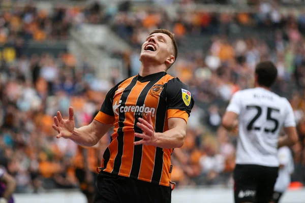 Greg Docherty Hull City Frustrated Missing Chance Score —  Fotos de Stock