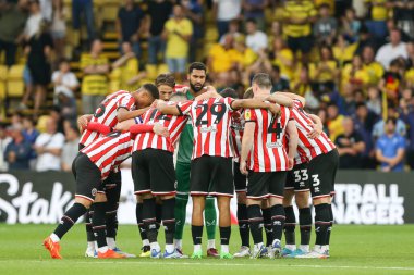 Sheffield United huddle before kick off 