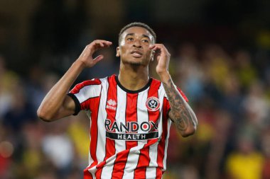 Daniel Jebbison #36 of Sheffield United dejected after missing a chance to score