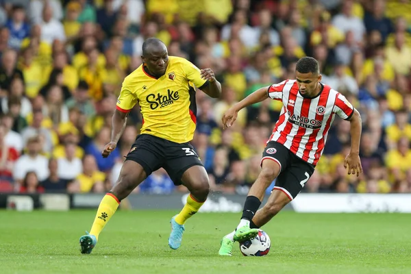 Iliman Ndiaye Sheffield United Pressure Edo Kayembe Watford —  Fotos de Stock