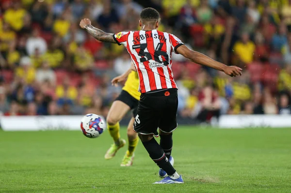 Daniel Jebbison Sheffield United Shoots Goal —  Fotos de Stock