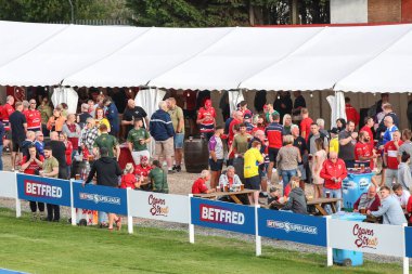 General ground view inside Sewell Group Craven Park of Craven Streat where fans are able to enjoy refreshments 