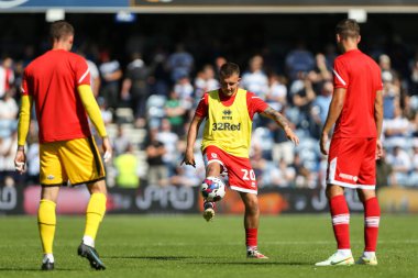 Caolan Boyd-Munce #20 of Middlesbrough warms up at half time