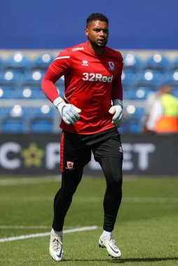 Zack Steffen #1 of Middlesbrough during the warm up 