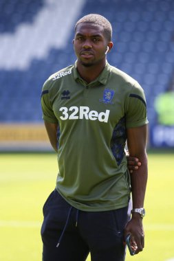 Anfernee Dijksteel #15 of Middlesbrough arrives at the stadium