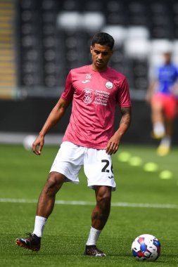 Kyle Naughton (26) of Swansea City during the pre-game warmup 