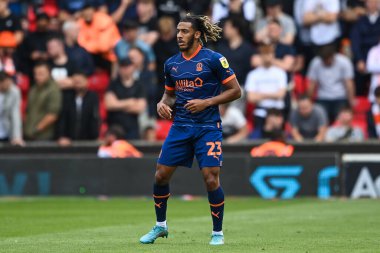 Theo Corbeanu #25 of Blackpool during the game