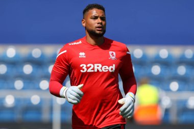 Zack Steffen #1 of Middlesbrough during the warm up 