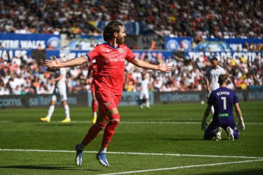 Lewis Travis (27) of Blackburn Rovers  celebrates his goal to make it 0-2, 