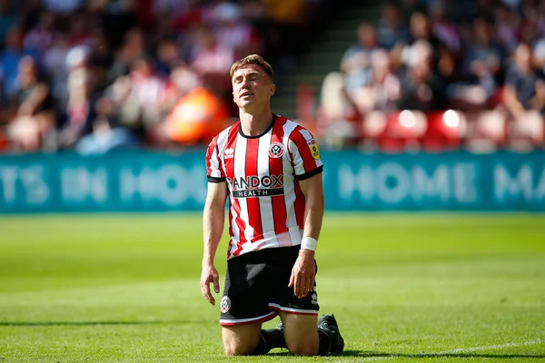 Ben Osborn Sheffield United Reacts Missing Chance Score Goal — Stockfoto