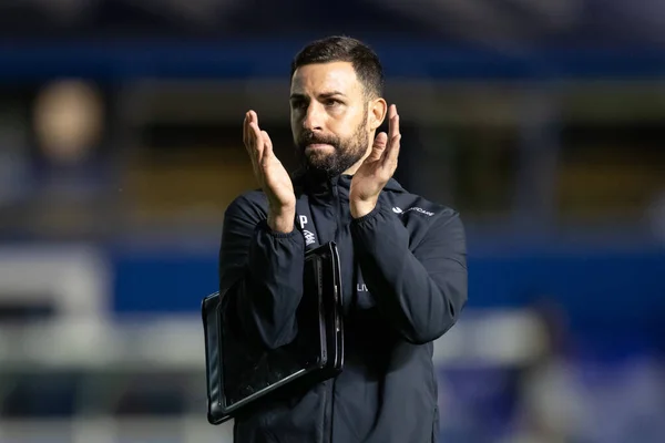 Danny Schofield Manager Huddersfield Town Claps His Hands Applauds Supporters – stockfoto