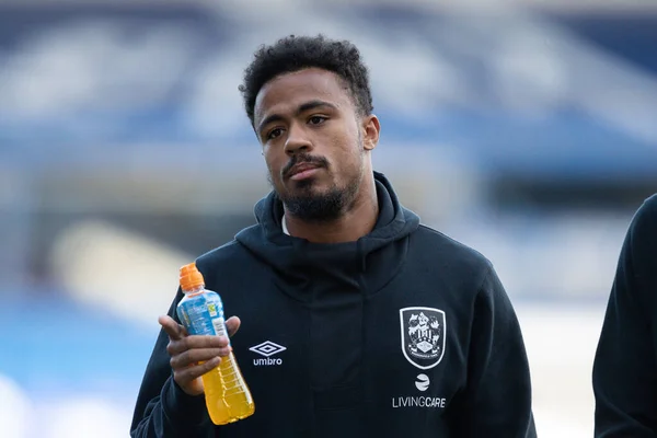 Josh Koroma Huddersfield Town Arrives Andrew Stadium Ahead Evening Game — Stockfoto