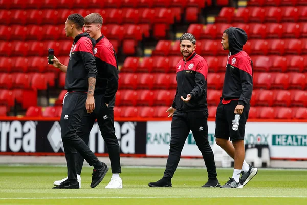 Players Sheffield United Arrive Todays Game — Stockfoto