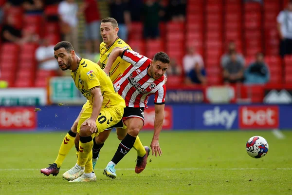 George Baldock Sheffield United Mason Bennett Millwall Murray Wallace Millwall — Stok fotoğraf