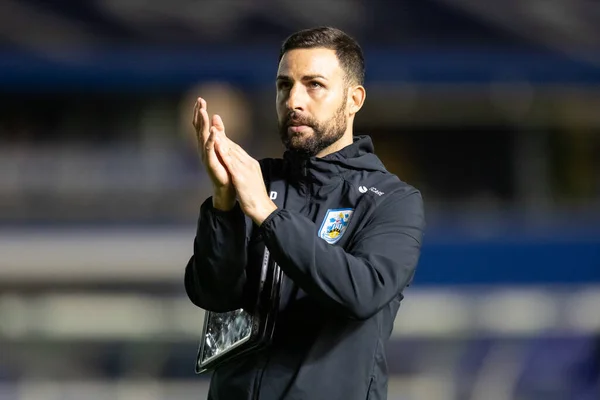 Danny Schofield Manager Huddersfield Town Claps His Hands Applauds Supporters — Zdjęcie stockowe