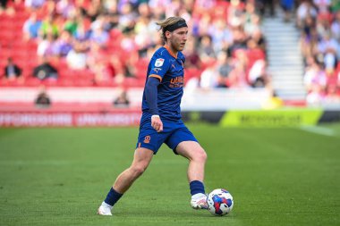 Josh Bowler #11 of Blackpool in action during the game
