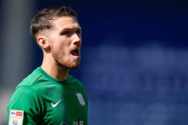 Freddie Woodman #1 of Preston North End making his home debut