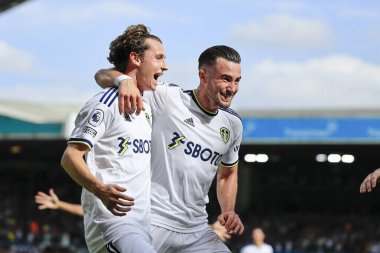 Brenden Aaronson of Leeds United celebrates scoring to make it 2-1