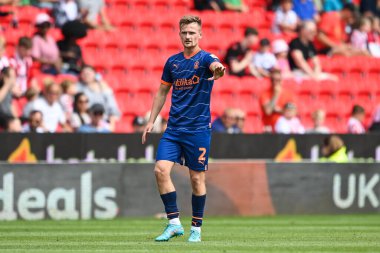 Callum Connolly #2 of Blackpool in action during the game